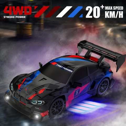 DWH BM Style RC Drift Car 4X4 20KM/H with LED Lights (Black) - Image 4