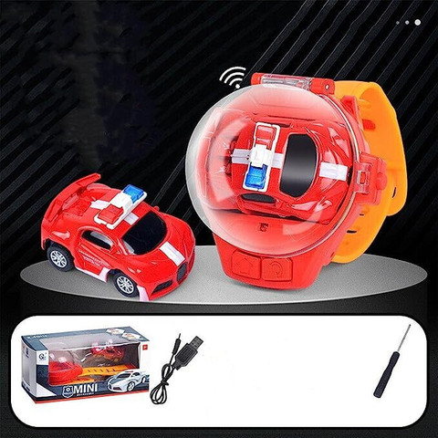 Bestie Toys New Mini Remote Control Car Watch Toys, Small Police Fire (Pack  of: 1)