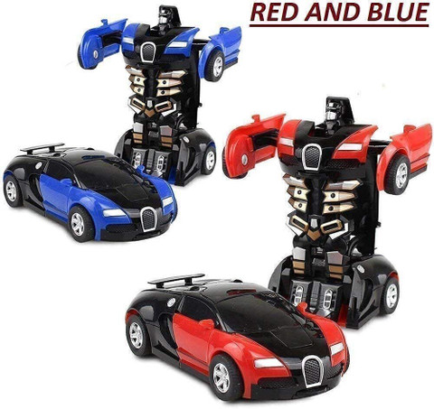 ZUNBELLA 2in1 Automatic Convertible Transforming Robot Car Toy with Light  Sound for Kid