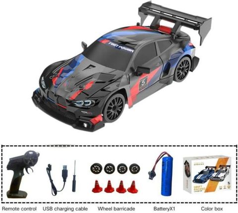 DWH BM Style RC Drift Car 4X4 20KM/H with LED Lights (Black) - Image 5