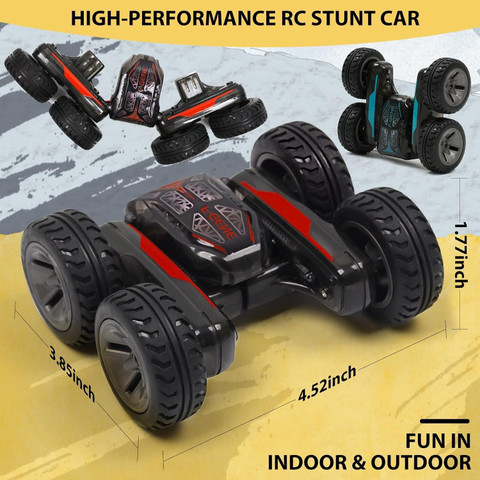 PAPASpace 4X4 Remote Control Stunt Car – 360° Dual-Sided RC Monster Truck,  High-Speed 4WD
