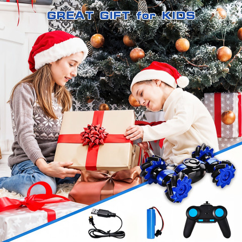 Todfod Hand Gesture Sensor RC Stunt Car Double Sided Rotating Remote  Control Car