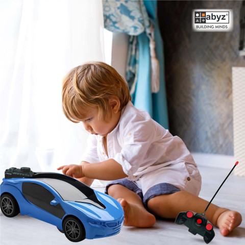 ABYZ Famous Racing Car Remote Control with LED Spray Smoke, Age 3+ Years  (Blue)