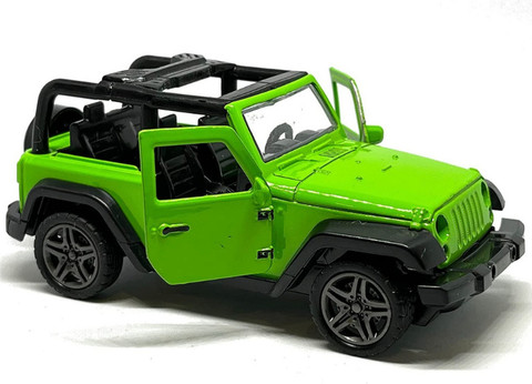 MTOYS Off-Road Excitement: Green Open Door Jeep Diecast Toy for