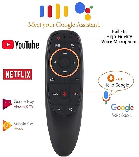 Voice Control Usb Sancy Air Mouse Remote Control with Voice Command, USB Wireless, Orange ...