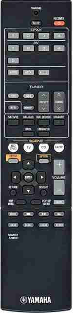 Control Remoto Yamaha Mando A Distancia Nuevo Para Receptores Yamaha RAV531, RX-V379, RX-V381, HTR-3068, YHT-3920UBL Y Otros Pioneer Rt-707