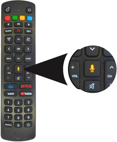 HDF Replacement Voice Supported Remote Control for Jio Fiber Set - Main Image