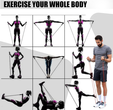 MAYOR Double Toning Tube Exercise Stretching Pulling Rope For