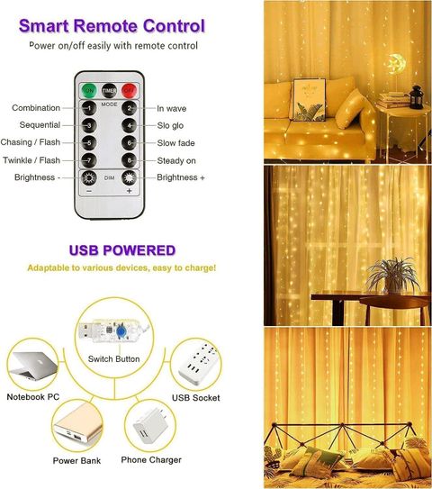 One94Store 180 LEDs 3m Yellow String Rice Lights - Image 7