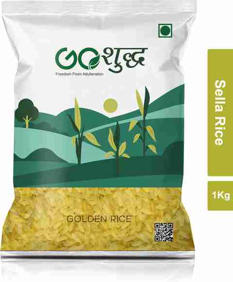 Goshudh Premium Quality Golden Rice 1 kg Packing Yellow Long Grain Rice ...