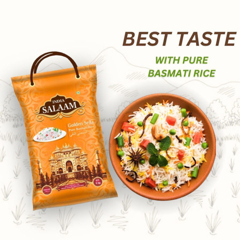 Selam Rice India Salaam Golden Sella Basmati Rice (Long Grain, Parboiled) Price in ...