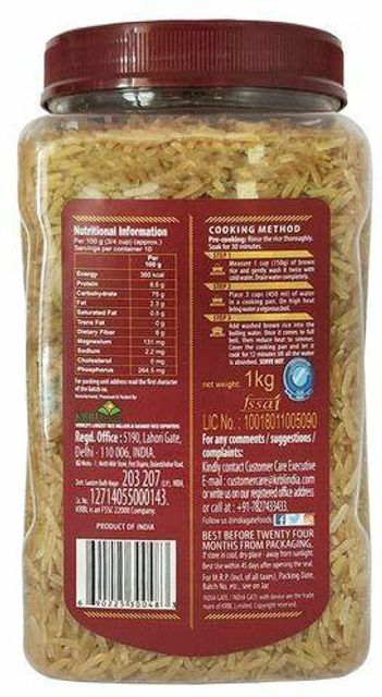 Baskati Rice INDIA GATE Brown Basmati Rice, 1kg Brown Baskati Rice Price in India ...