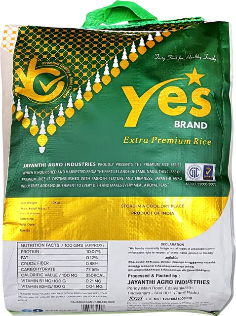Yes Rice Sign Yes Brand Extra Premium Rajabogam Boiled Rice Price in India - Buy Yes ...