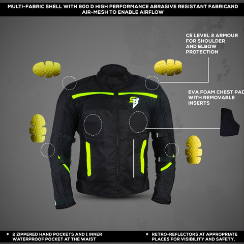 Steelbird Zojila Z2 Riding Jacket with Impact Protection and
