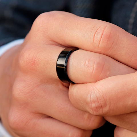 University Trendz Black BTS Jimin Stainless Steel Finger Ring for
