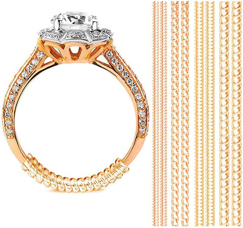 HASTHIP Pack Spiral Ring Size Adjuster for Loose Rings