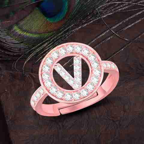 MEENAZ Rings for women girls combo heart love valentine ring V
