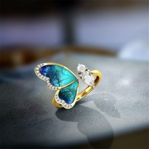 Finger Ring Design Tanishq Butterfly Ring University Trendz Enamel