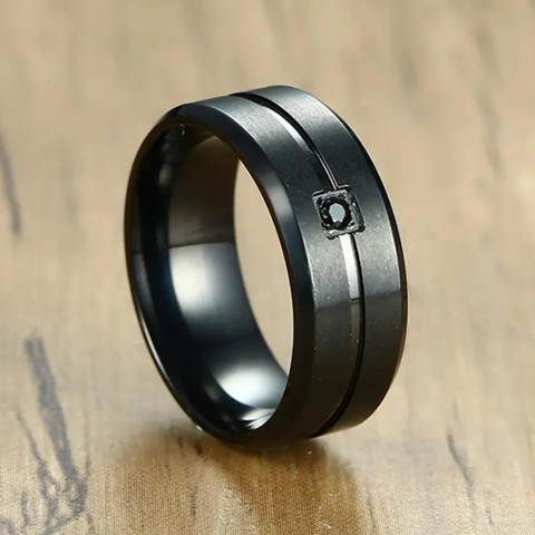 MEENAZ black rings for boys men finger rings gents ring stylish