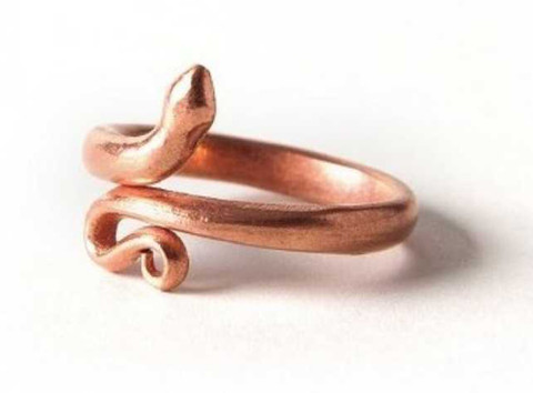 SEN ENTERPRISE Art Tarrot Copper Snake Ring Copper Snake Ring Tamba  Snake Ring Snake Ring Copper Ring