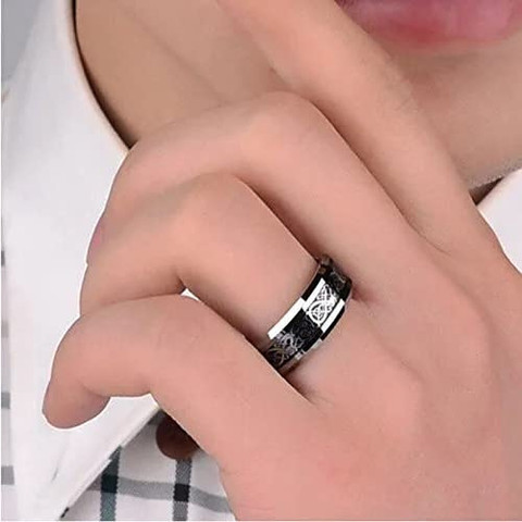 Lila Valentine gift Dragon Black Blue Gold Silver Red Finger Ring Thumb  Ring Alloy Titanium Plated Ring