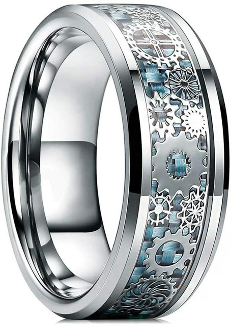 MEENAZ silver rings for Men boys boyfriend lovers gents ring Thumb