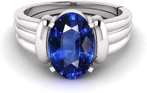 Ringry Neelam Ring Ratti Blue Sapphire Adjustable for Men