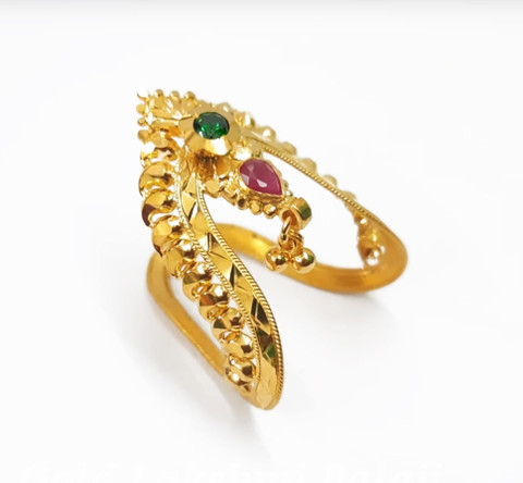 Traditional Vanki Vanki Ring Designs Gold PINAAKA DARINI