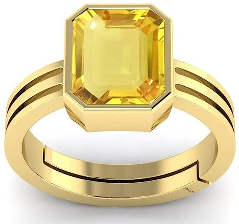 Ringry Pukhraj Ratti Natural Yellow Sapphire Gemstone for