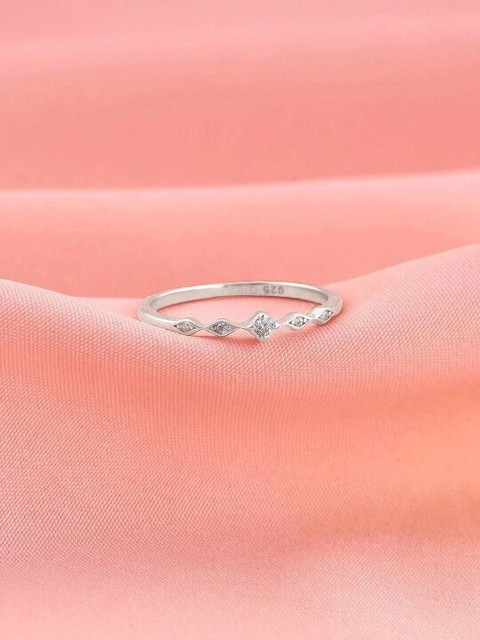 Shree Shyam Jewells 925 Silver Cubic Zirconia Ring for Women