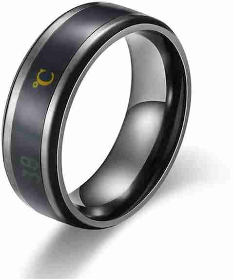 Crazy Fashion Temperature Ring Titanium Steel Intelligent Temperature  Sensitive Rings for Women Men Jewelry Stainless Steel Titanium Plated Ring