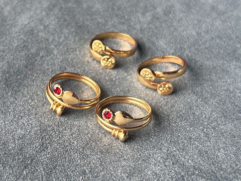 KRISHMAYATOZ KRISHMAYATOZ Toe Ring Set Staylish Adjustable Alloy Sterling  Silver Plated Toe Ring Set - Main Image