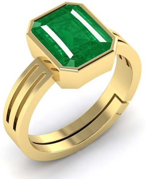 Emerald Gold Ring Design Panna Ring Online RRVGEM Emerald Ring