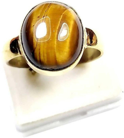 Flipkart Tiger Ring Gold Gemzonite 100% Original Tiger Eye Ring