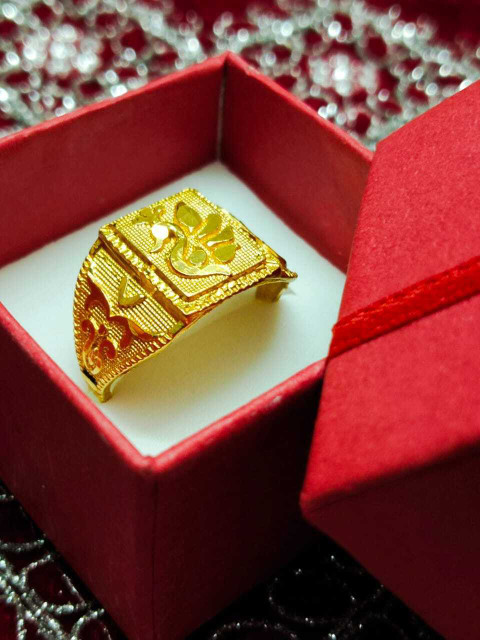 TMRcreation Fancy peacock ring for man and boys fancy Brass Gold