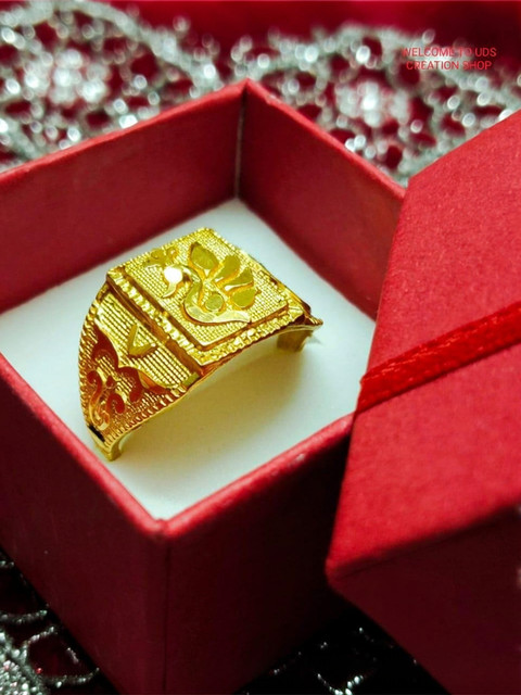 UDS CREATION GOLD PLATED RING/1 YEAR VALIDITY FOR RING Alloy Gold Plated  Ring