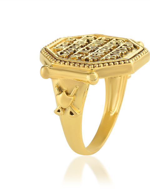 Dzinetrendz Brass Goldplated Finger Ring Brass Gold Plated Ring