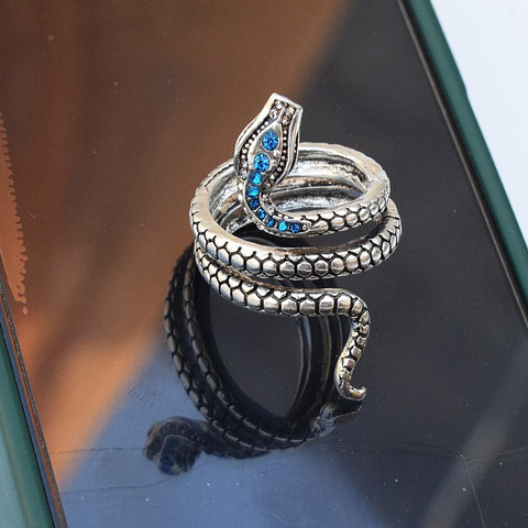 Thrillz Snake Silver Rings For Men Girls Adjustable Stylish Silver