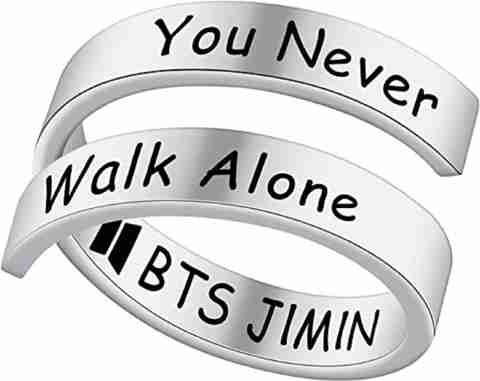 Jewelgenics BTS Bangtan Jimin Stainless Steel Ring Stainless Steel