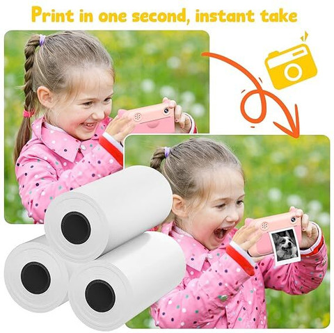 15 Rolls Kids Camera Printing Paper Refill - Thermal Paper For Most Children's Instant Cameras, 57x25mm