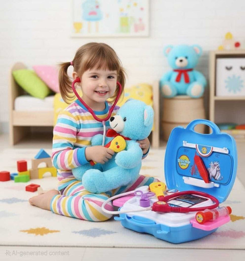 FUN DREAMZ 18-Piece Doctor Set Role Play Kit with Carry Case - 18