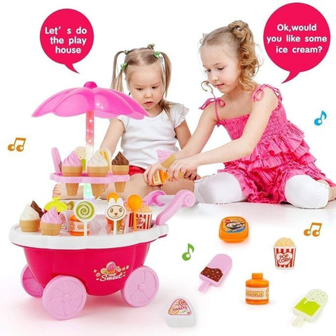 Intelligent Mini Sweet (IND*965) Candy Shop Cart Ice Cream Role Play Set