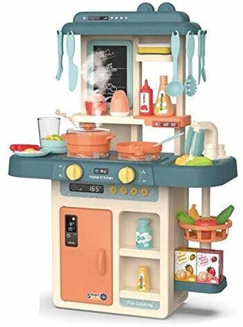 HIM TAX 42 Pcs Accessories Pretend Play Kitchen Set with Realistic Light  and Sound Kitchen Role Playing Game Set for Girls Boys