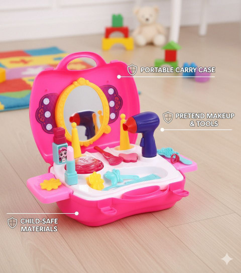 FUN DREAMZ 22-Piece Beauty Set Role Play Kit with Carry Case - 22