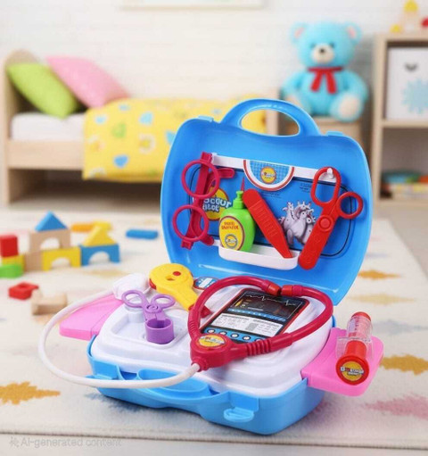 FUN DREAMZ 18-Piece Doctor Set Role Play Kit with Carry Case - 18
