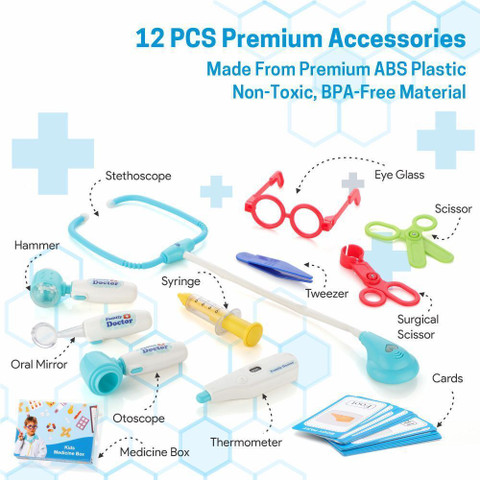 Aditi Toys Premium Set With Pull & Push Trolley For Kids, 13 Piece