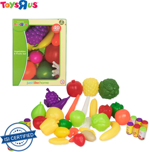 Toys R Us Just Like Home 40 Piece Fruit and Vegetable Set for Kids