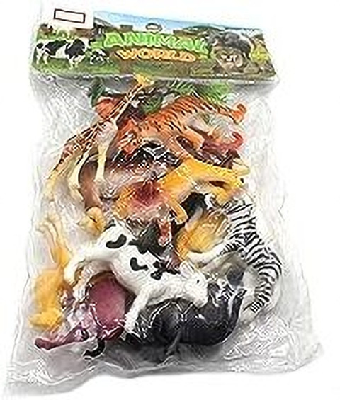 TURTLEINDIA 12pc Jumbo Jungle Animal World For Kids Animal