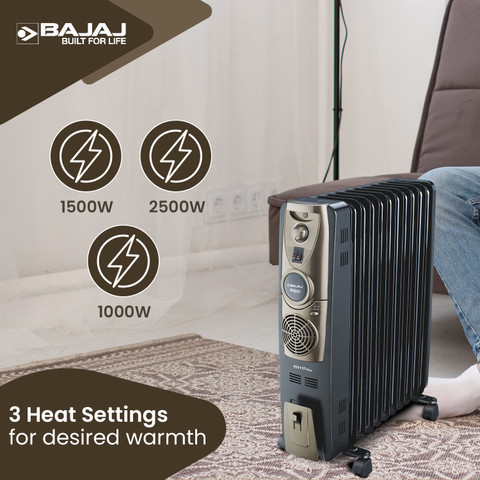 BAJAJ Majesty RH 11F Plus Oil Filled Room Heater Price in India
