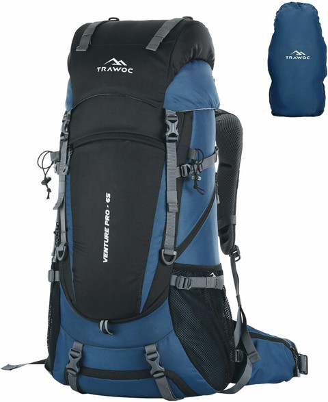 TRAWOC VENTURE PRO 65L Internal Frame Travel Backpack Trekking